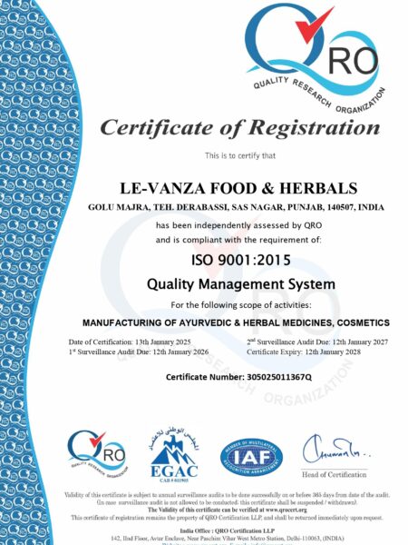 305025011367q - le-vanza food - herbals - iso 9001-2015_page-0001